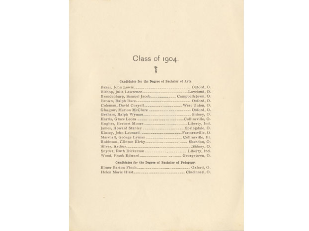 Class of 1904 Commencement